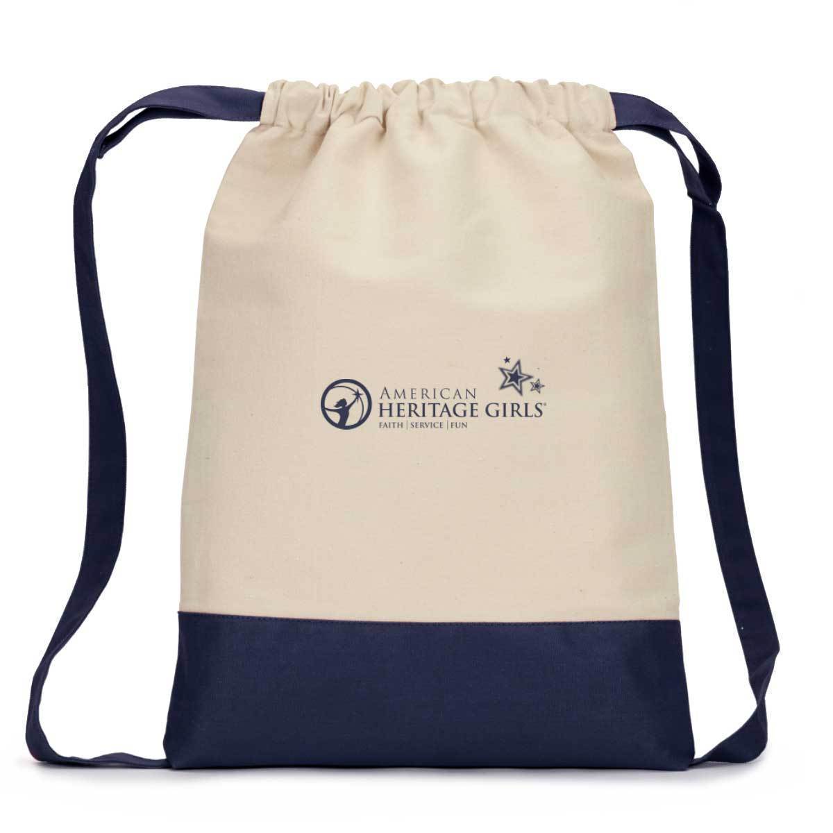 Ahg Girl Canvas Drawstring Carrier Navy 4095 Gift Sales