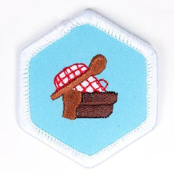 Cooking Badge White-Pi/pa 4140 Badges