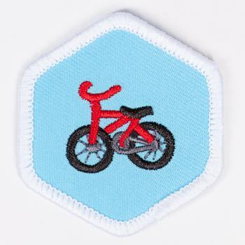 Cycling Badge White-Pi/pa 4140 Badges