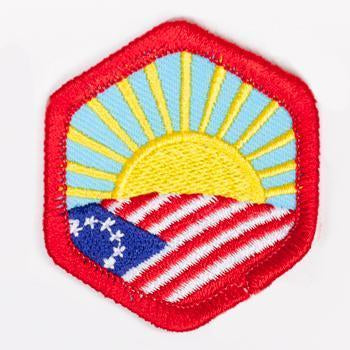 Dawn Of Our Country Badge Red-Ex 4140 Badges