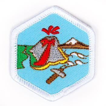 Geology Badge White-Pi/pa 4140 Badges