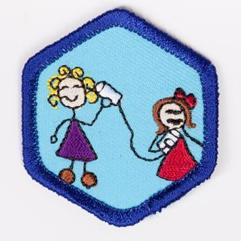 Lets Talk Badge Blue-Th 4140 Badges