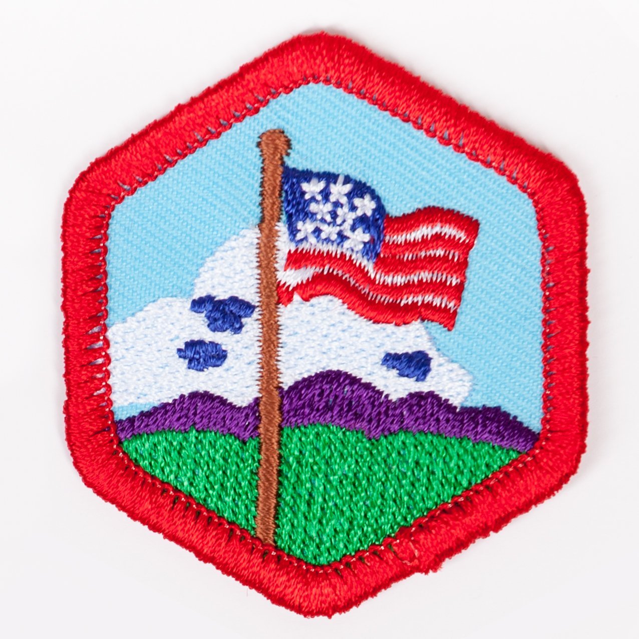 Our Flag Badge Red-Ex 4140 Badges