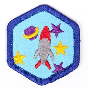 Space Exploration Badge Blue-Th 4140 Badges
