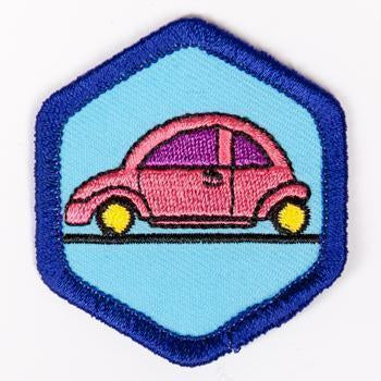 Stick Shifts And Safety Belts Badge Blue-Th 4140 Badges