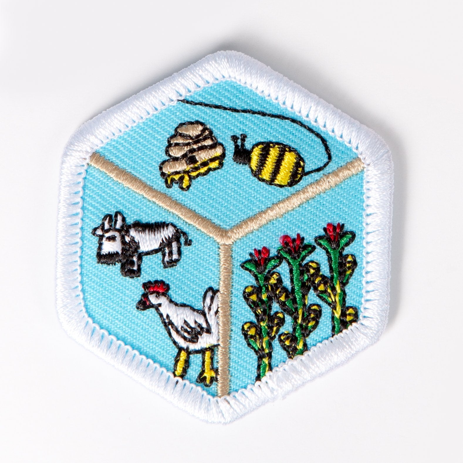 Sustainable Living Badge White-Pi/pa 4140 Badges