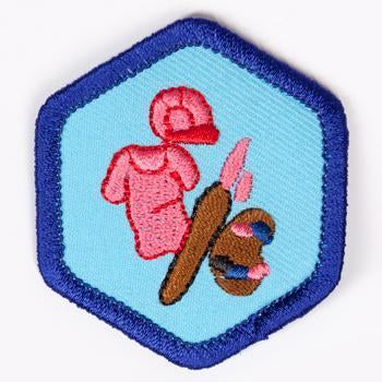 Textile Arts Badge Blue-Th 4140 Badges