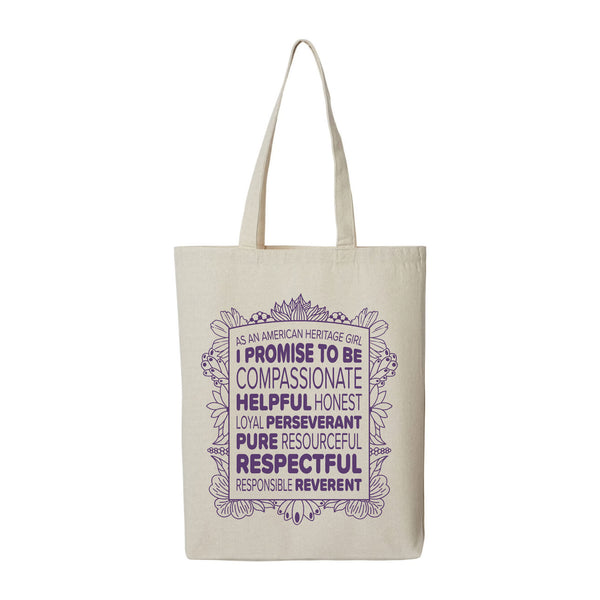AHG Creed Words Canvas Tote