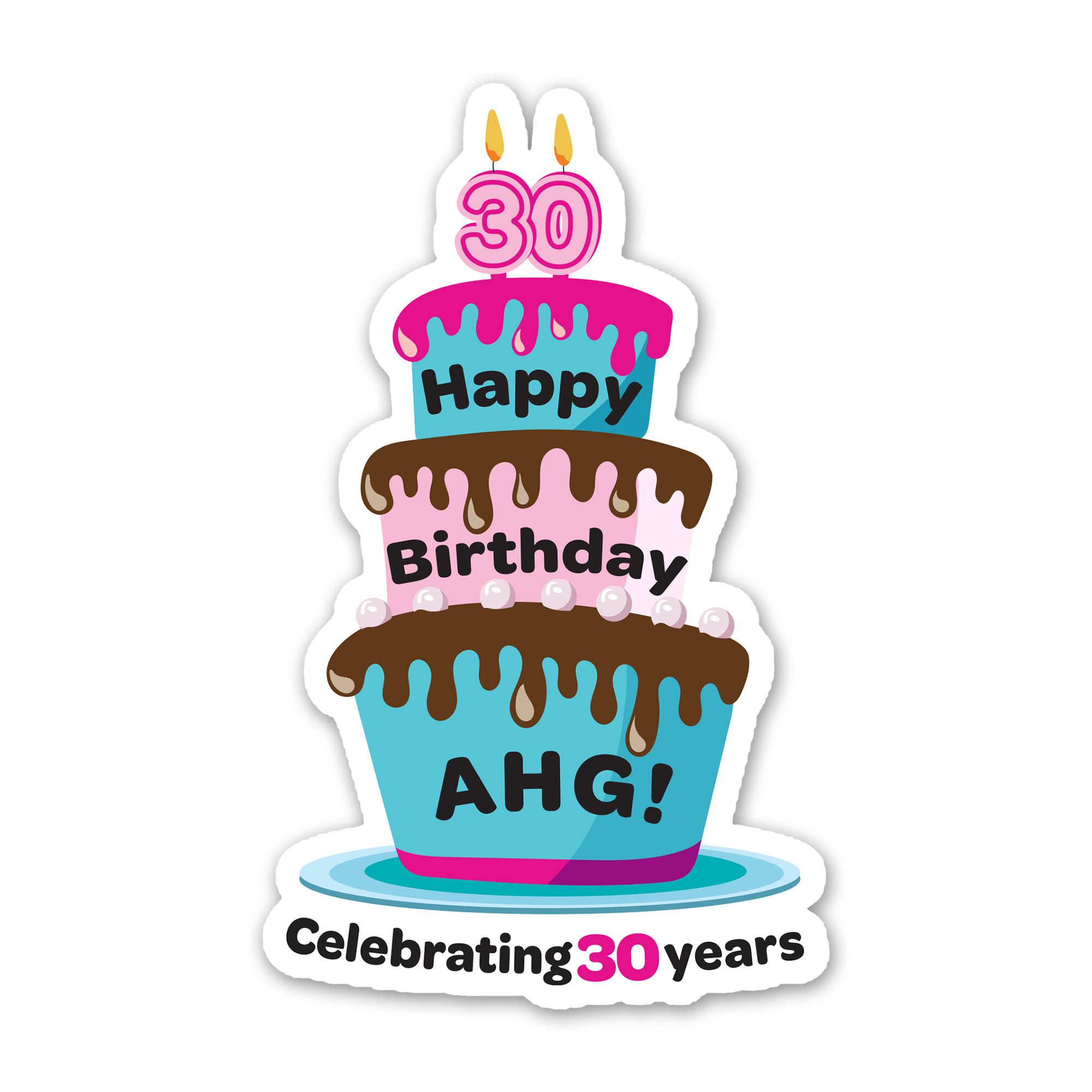 AHG 30th Birthday Sticker
