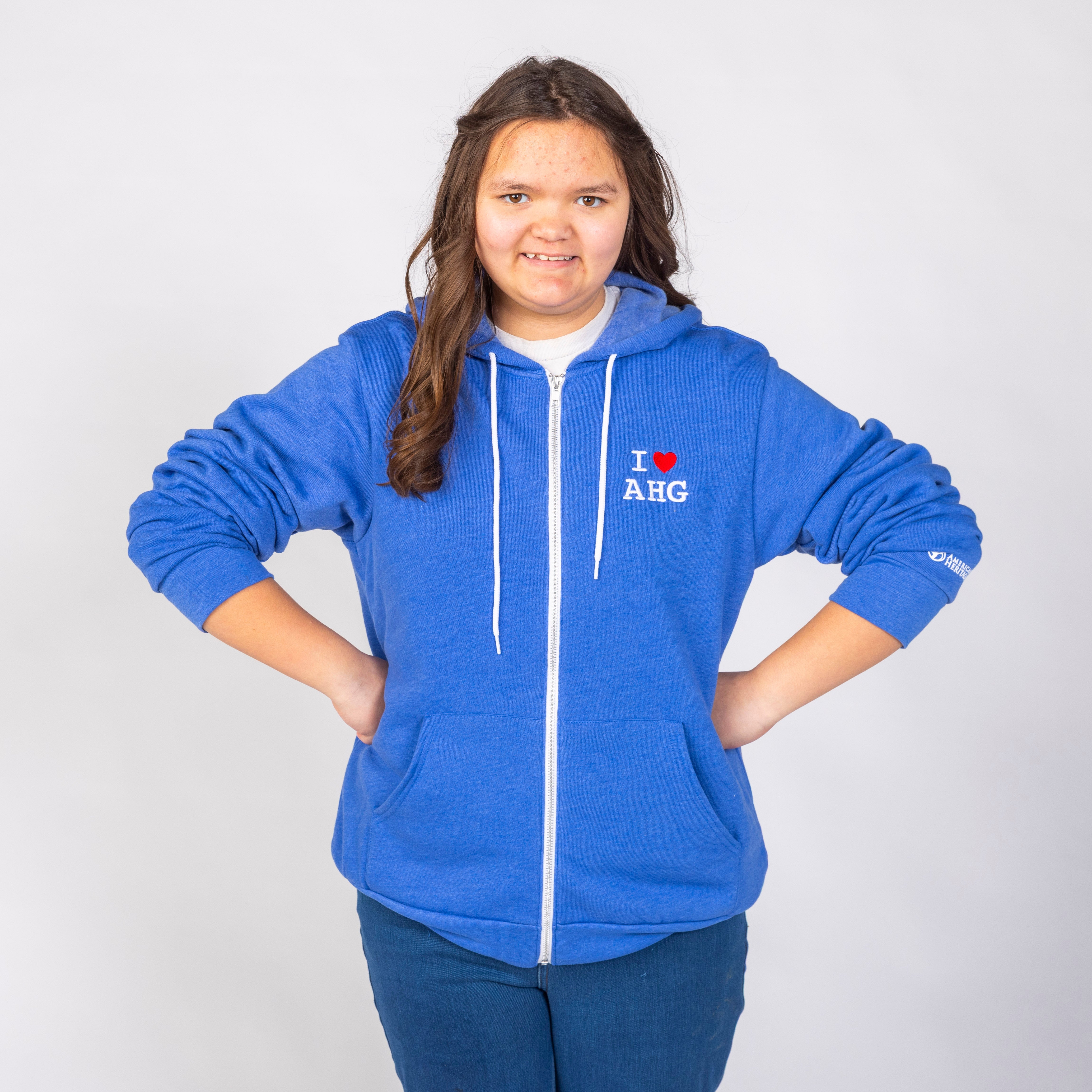 I Love AHG Full-Zip Hooded Sweatshirt – AHGstore