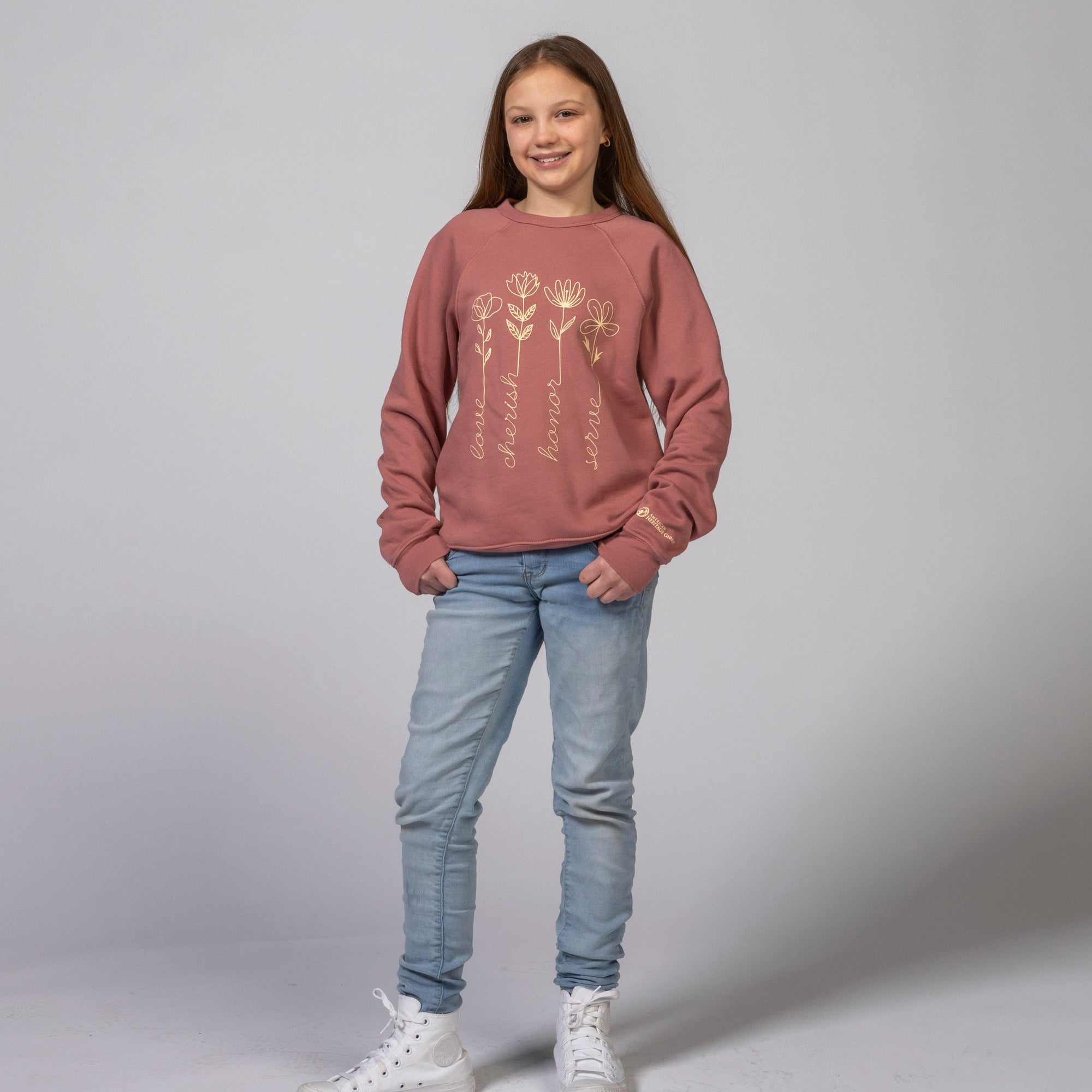 AHG Oath Flower Crew Neck Sweatshirt