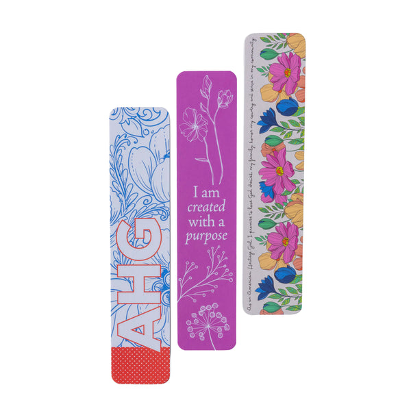 AHG Floral Bookmarks - Set of 3
