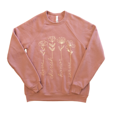 AHG Oath Flower Crew Neck Sweatshirt