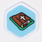 Bible Basics Badge White-Pi/pa 4140 Badges