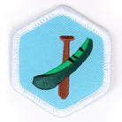 Canoeing Badge White-Pi/pa 4140 Badges