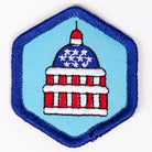 Citizenship And Government Badge Blue-Th 4140 Badges