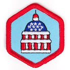 Citizenship And Government Badge Red-Ex 4140 Badges