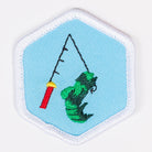 Fishing Badge White-Pi/pa 4140 Badges