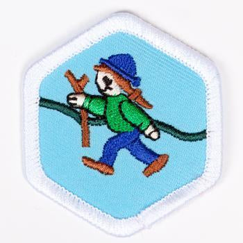 Hiking Badge White-Pi/pa 4140 Badges