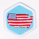 Living In The Usa Badge White-Pi/pa 4140 Badges
