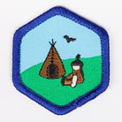Native American Badge Blue-Th 4140 Badges