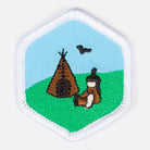 Native American Badge White-Pi/pa 4140 Badges