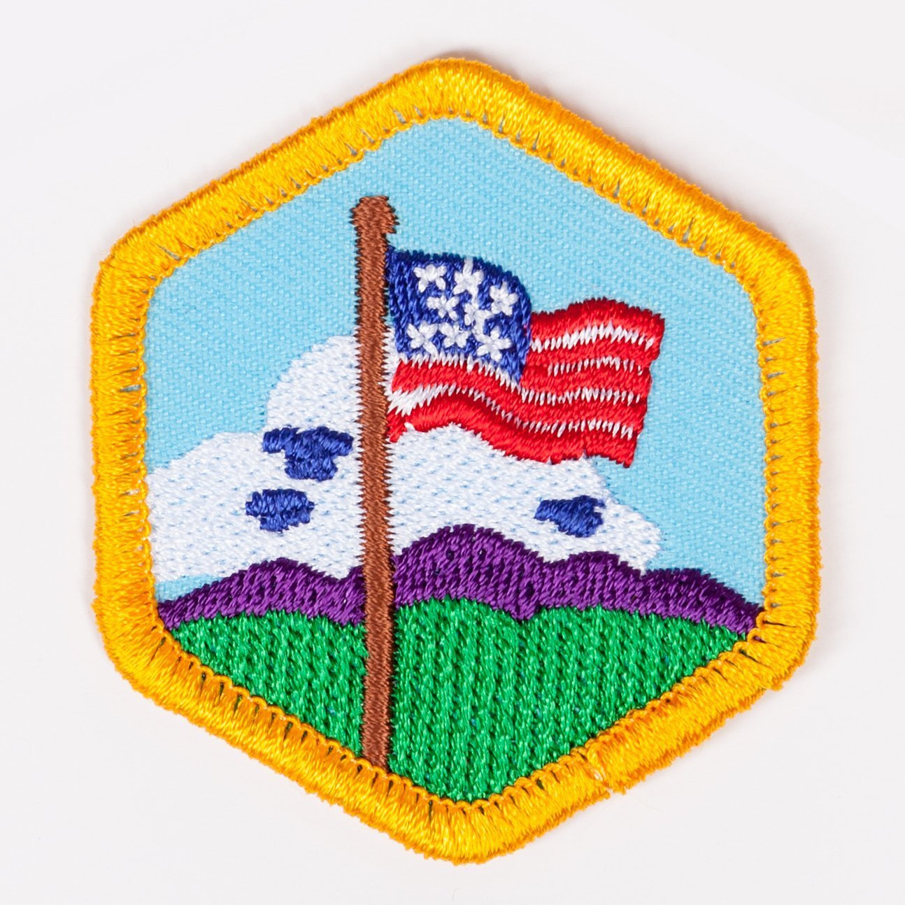 Our Flag Badge Gold 4140 Badges