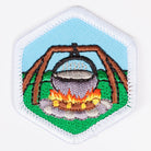 Outdoor Cooking Badge White-Pi/pa 4140 Badges