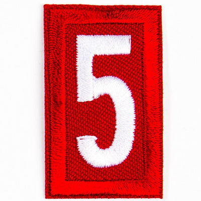 Red Troop Number Patches / 5 4135 Uniforms