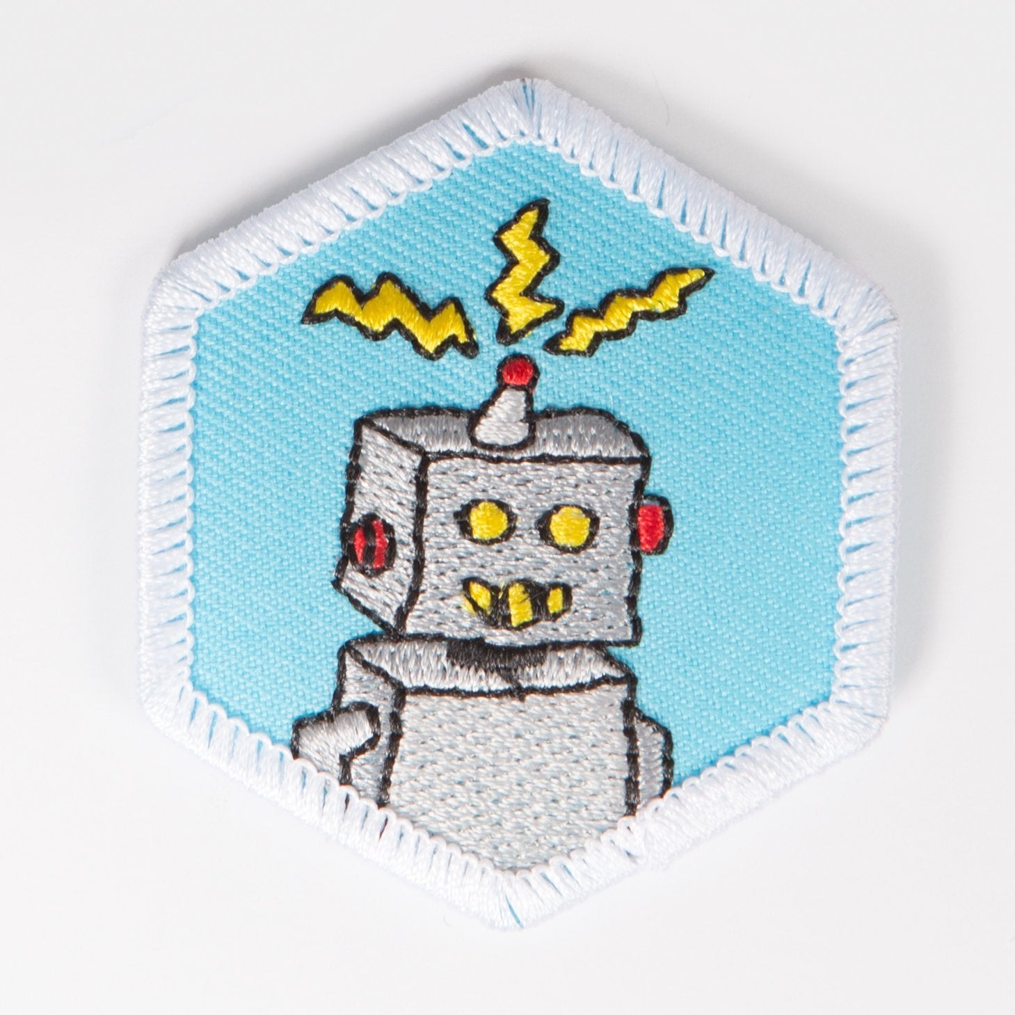 Robotics Badge White-Pi/pa 4140 Badges