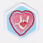 Sign Language Badge White-Pi/pa 4140 Badges