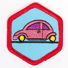 Stick Shifts And Safety Belts Badge Red-Ex 4140 Badges