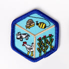 Sustainable Living Badge Blue-Th 4140 Badges