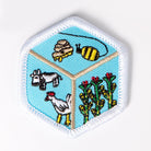 Sustainable Living Badge White-Pi/pa 4140 Badges