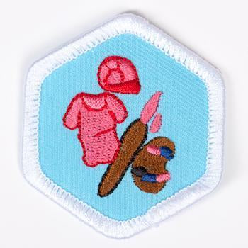 Textile Arts Badge White-Pi/pa 4140 Badges