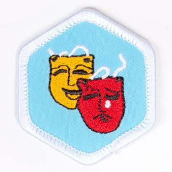 Theater Badge White-Pi/pa 4140 Badges