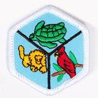 Zoology Badge White-Pi/pa 4140 Badges